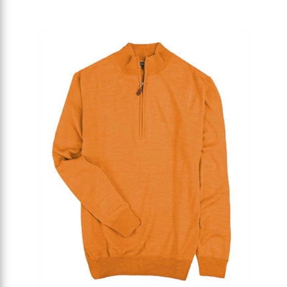 Turtleson Other - Turtleson Merino Quarter-Zip Sweater NWT Orange Retail $195